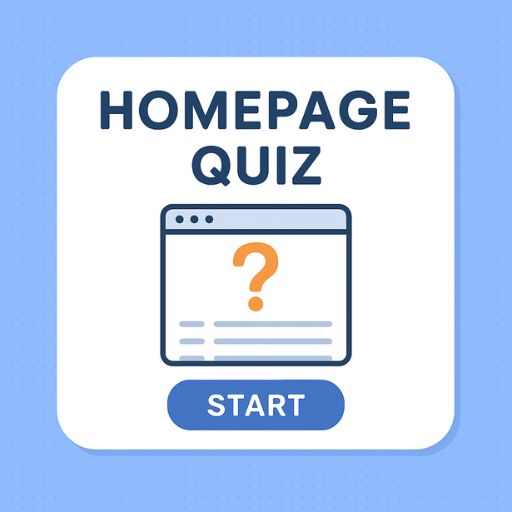 homepage quiz image with start button