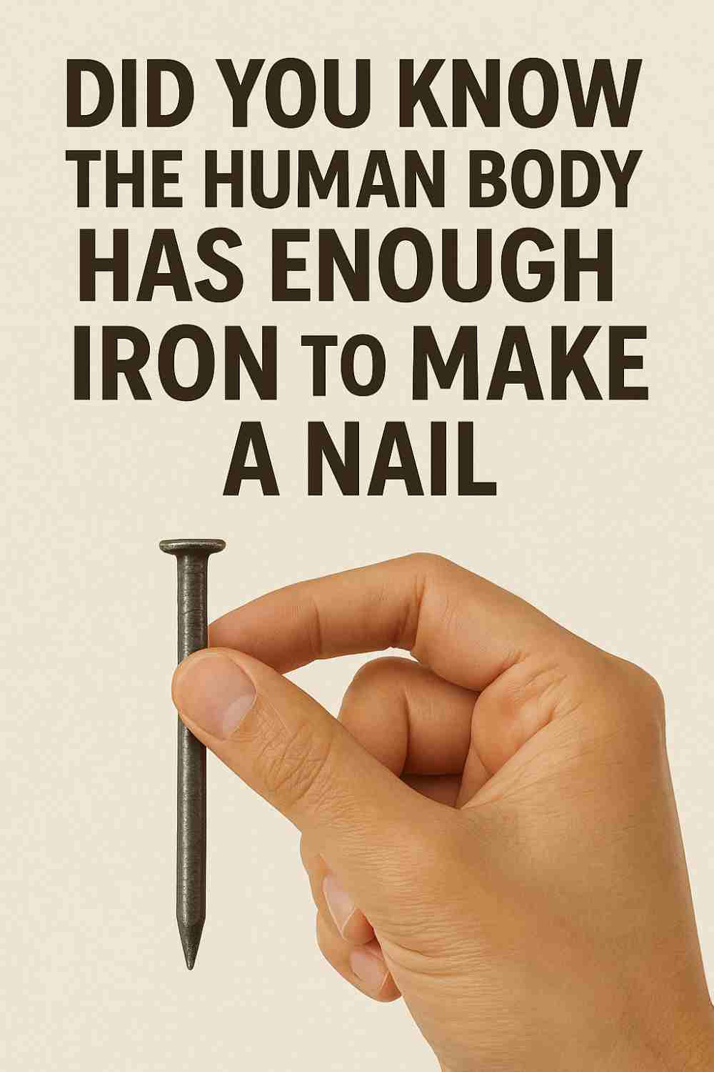 Did You Know The Human Body Has Enough Iron to Make a Nail