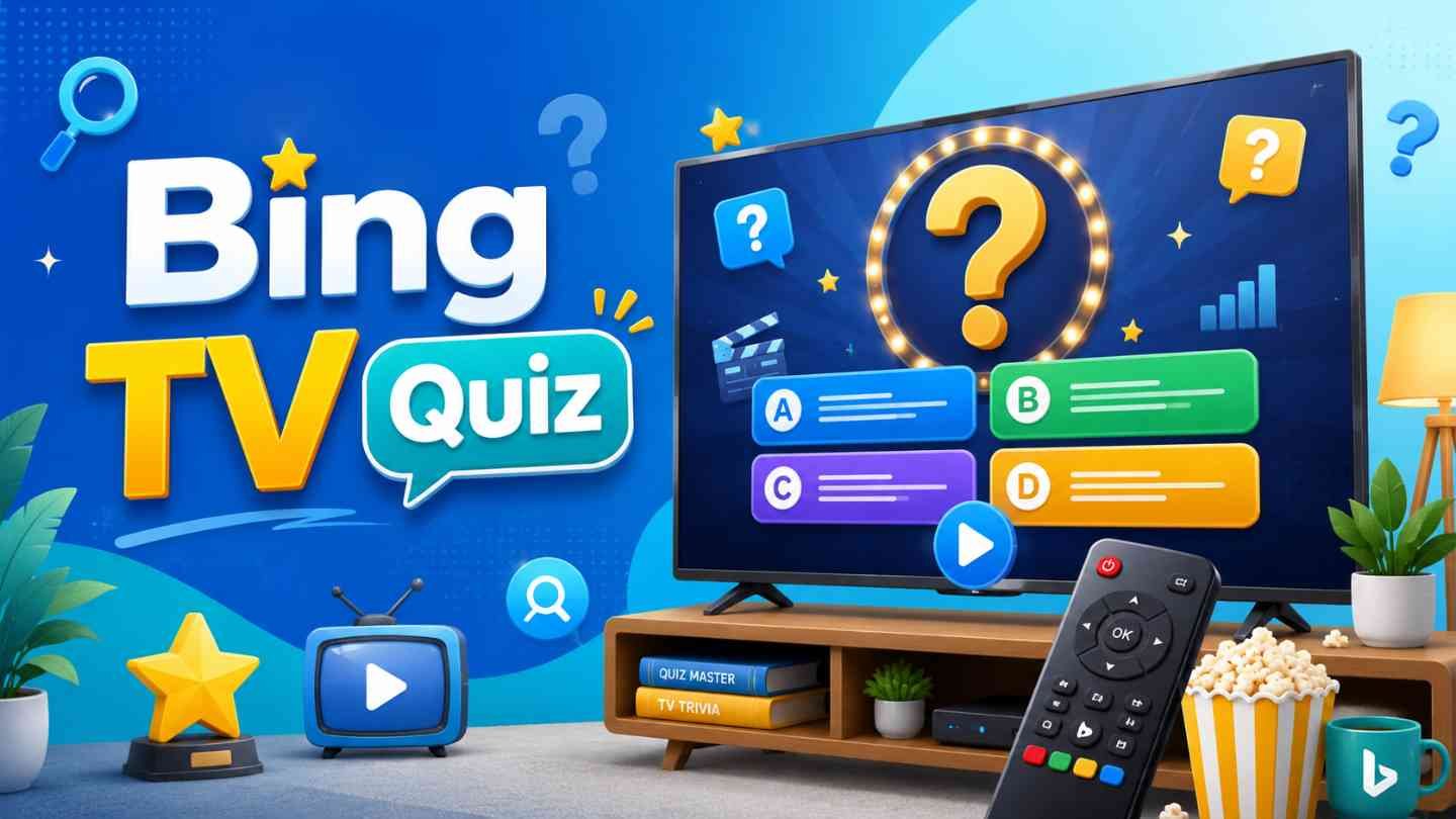 Bing TV Quiz featuring popular shows, streaming favorites, unforgettable TV characters, and entertainment trivia