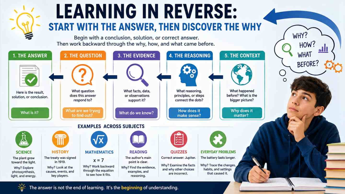 Learning in Reverse: Start With the Answer, Then Discover the Why