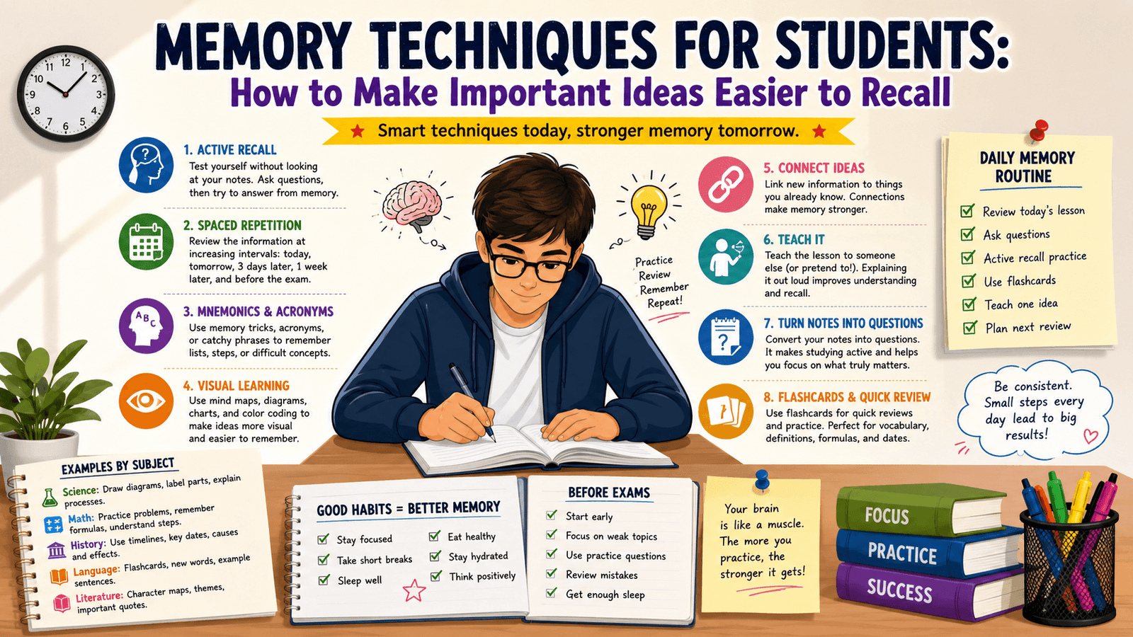 Memory Techniques for Students: How to Make Important Ideas Easier to Recall